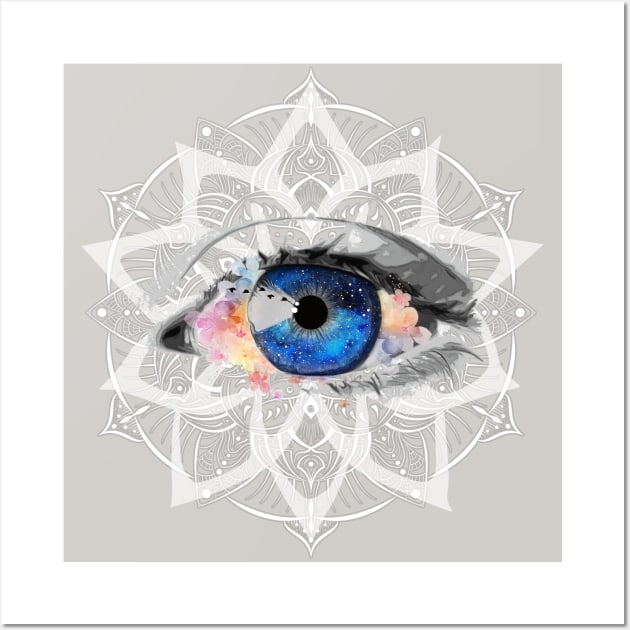 Healing Eye Mandala Design Wall Art by Cre8tiveSpirit